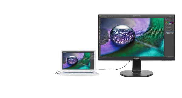 Philips dévoile son nouveau moniteur professionnel 4K Brilliance 27″ 8 272P7VUBNB USB Docking f with NB 20190611 2
