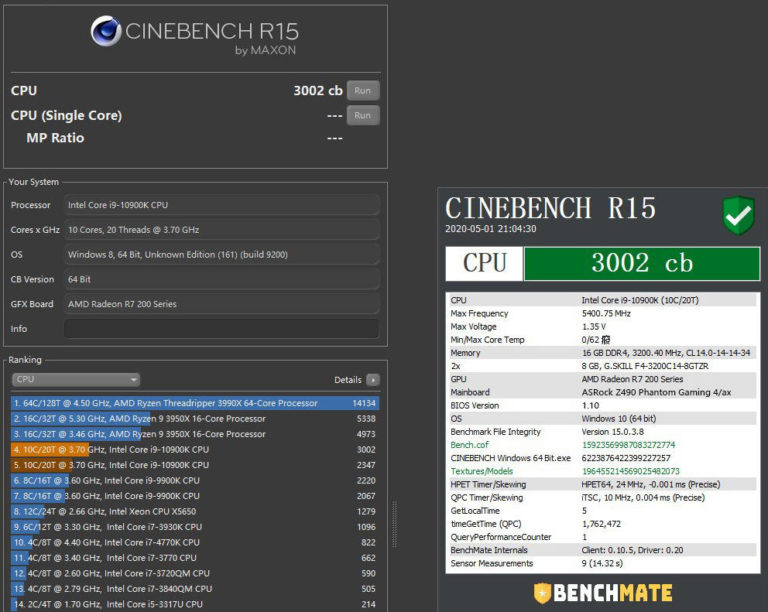 Intel Core i9 10900K Cinebench R15 OC 768x612 1