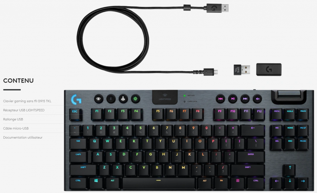 Logitech G annonce le G915 TKL 3 Logitech G915TKL