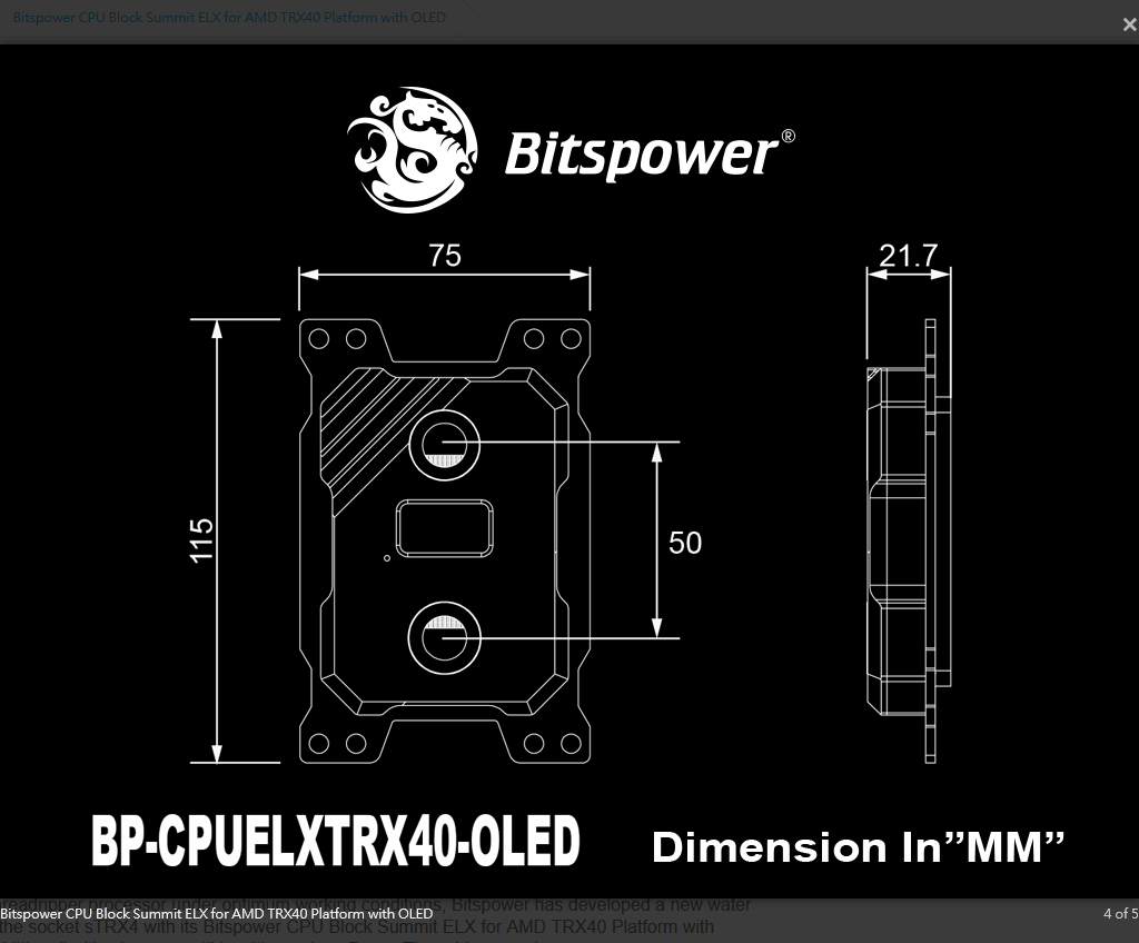 Un écran OLED sur le dernier waterblock de Bitspower 5 Screenshot 2020 05 08 BP CPUELXTRX40 OLED 1