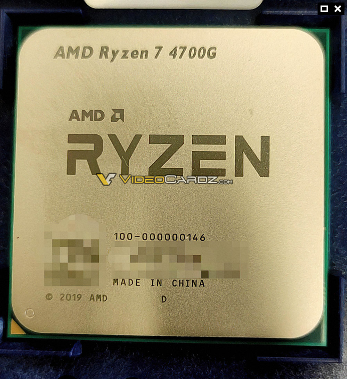 Screenshot 2020 05 15 AMD Ryzen 7 4700G 8 core APU pictured VideoCardz com 1