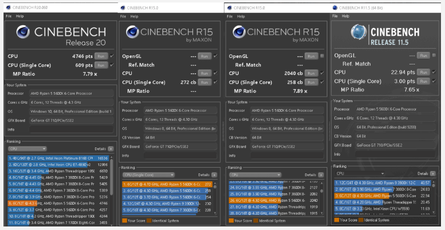Score Cinebench Ryzen 5 5600X Screenshot 2020 11 03 AMD Ryzen 5 5600X Cinebench scores leak ahead of launch VideoCardz com