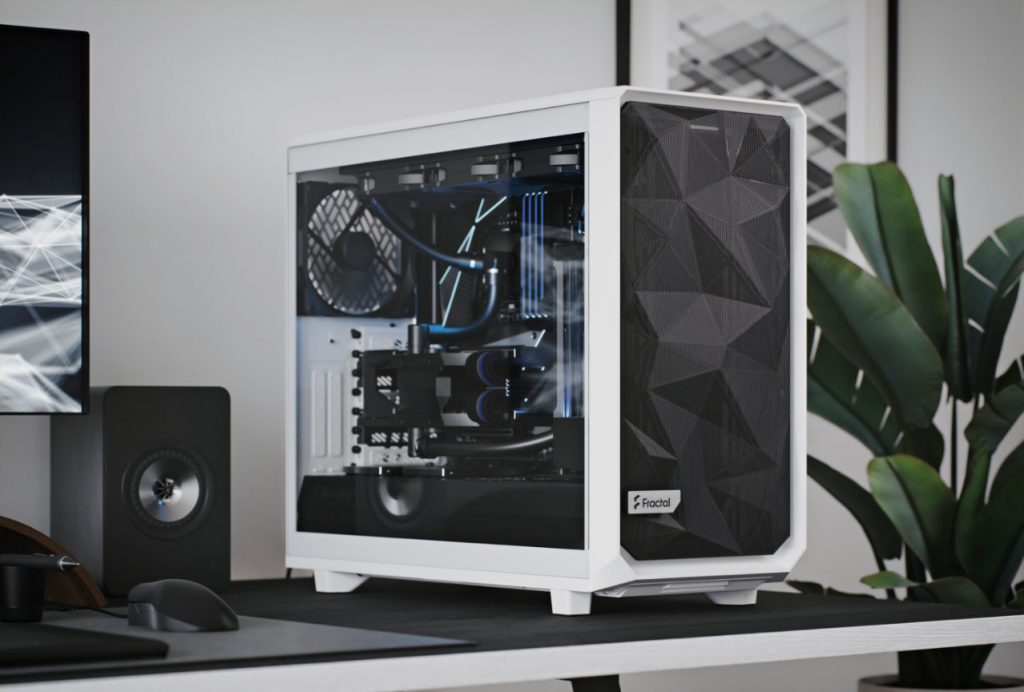 Fractal Meshify blanc côté