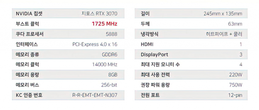 EMTEK RTX 3070 Miracle spécificités Screenshot 2020 12 14 EMTEK RTX3070 MIracle jpg Image JPEG 1228 × 524 pixels