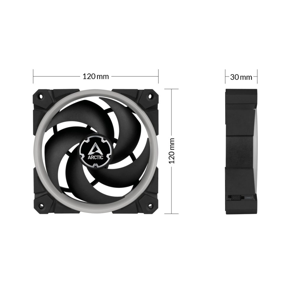 Arctic annonce ses ventilateurs BioniX P-Series A-RGB 4 BionoiX P120 A RGB dimensions