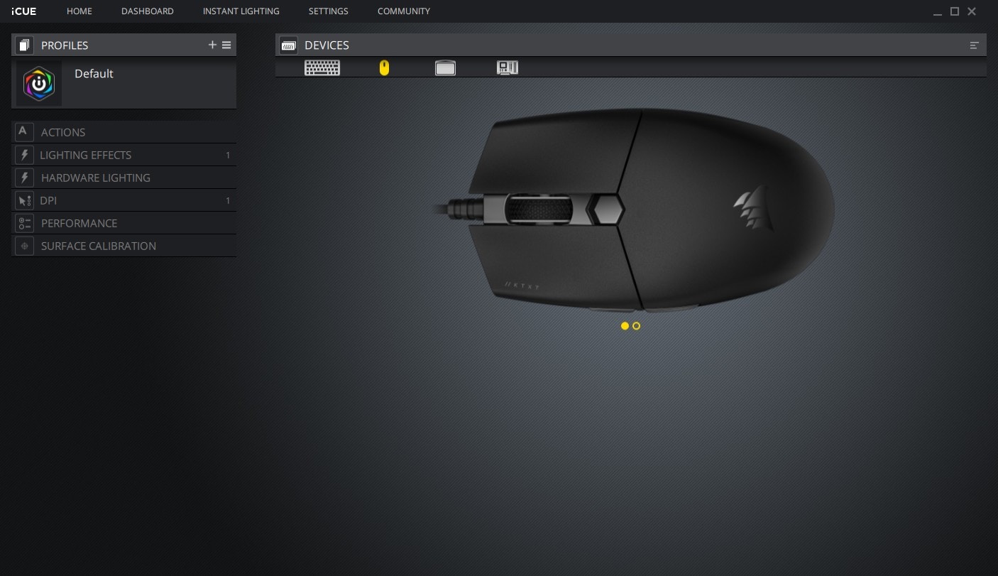Test de la souris Corsair Katar Pro XT 3 Icue2