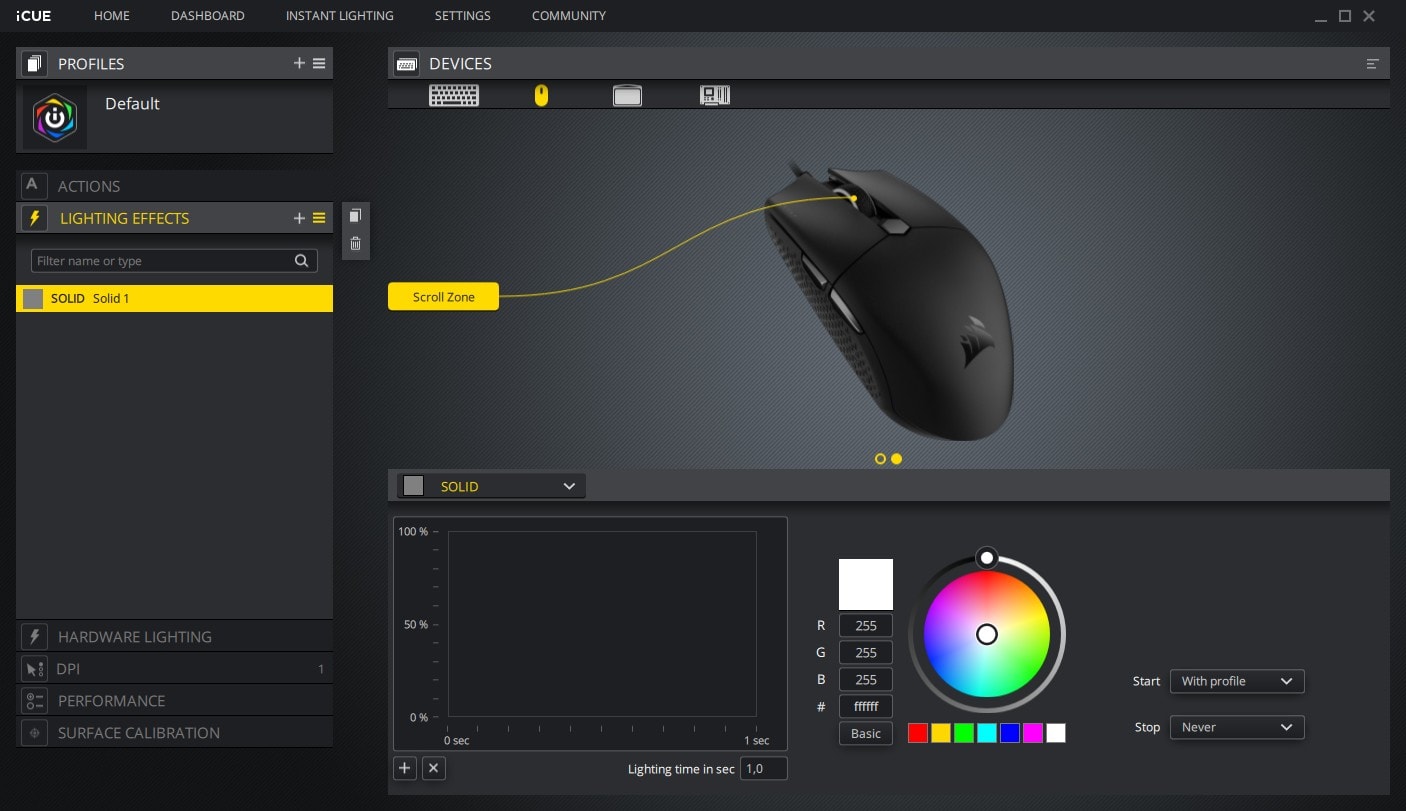 Test de la souris Corsair Katar Pro XT 5 Icue4