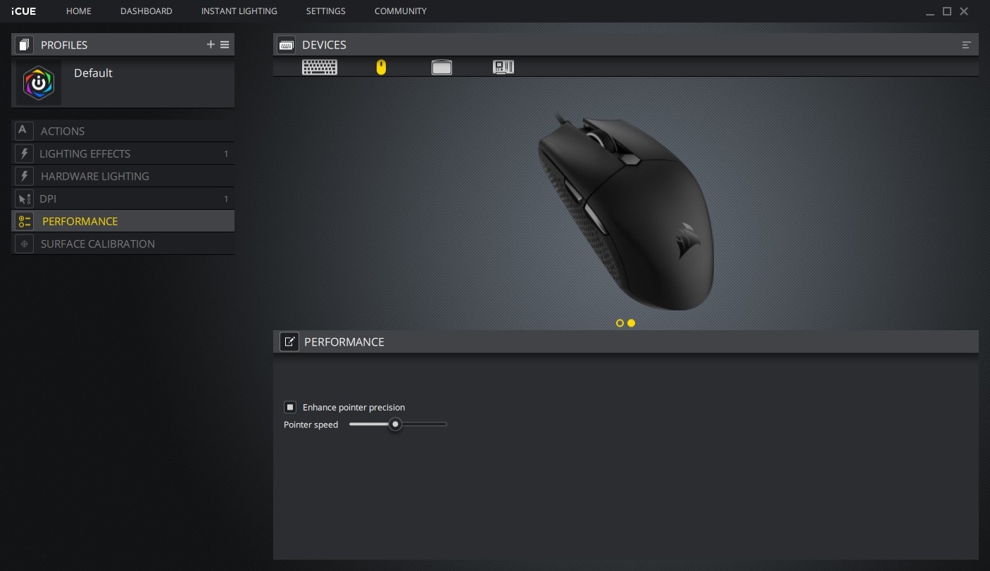 Test de la souris Corsair Katar Pro XT 7 Icue6