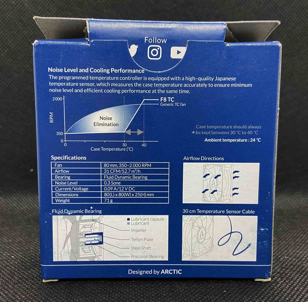 Preview : Ventilateurs Arctic Black série F 3 f8tc-boite-arrière