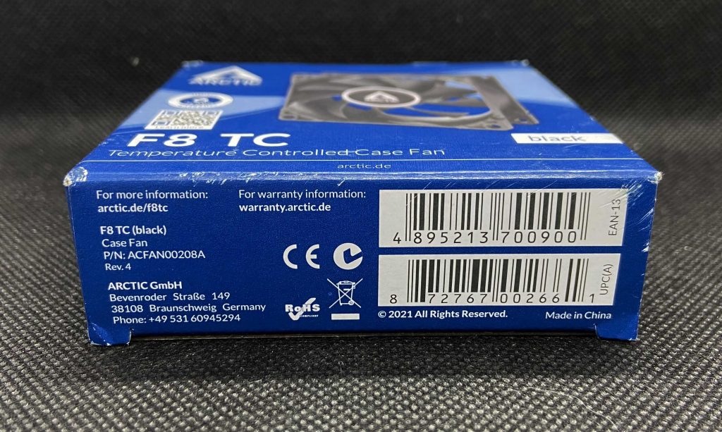 Preview : Ventilateurs Arctic Black série F 4 f8tc-tranche-inférieure