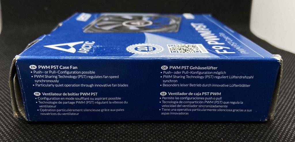 Preview : Ventilateurs Arctic Black série F 5 f9pwmpst-tranche-gauche