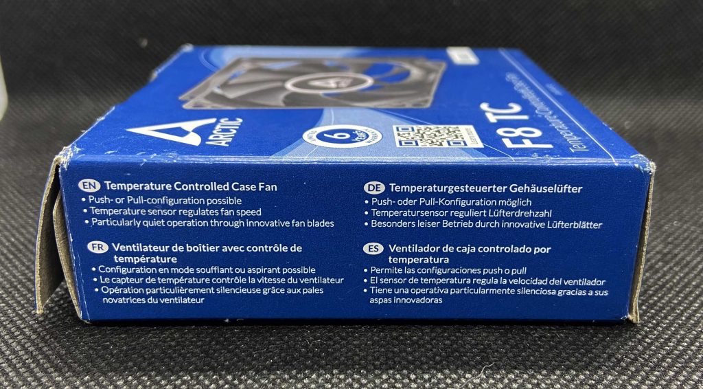 Preview : Ventilateurs Arctic Black série F 5 f8tc-tranche-gauche