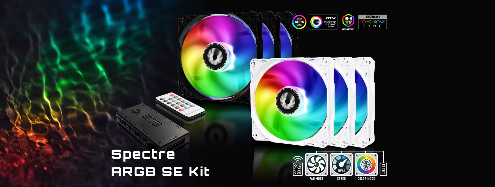 ENSO MESH 4 aRGB et Spectre aRGB SE : un boîtier et des ventilos chez BitFenix 6 Kit-Spectre-ARGB-SE-001