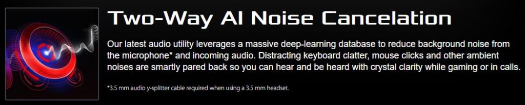 Asus ROG Maximus XIII Extreme Glacial : Une carte pour les gouverner tous ! 5 Two-way-Ai-Noise-Cancelation-M13EG