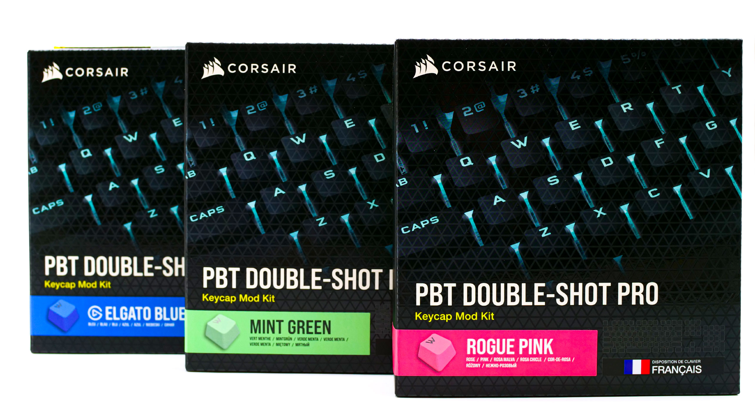Kit de modification de touches PBT DOUBLE-SHOT PRO de CORSAIR 2 corsair pbt double shot 1