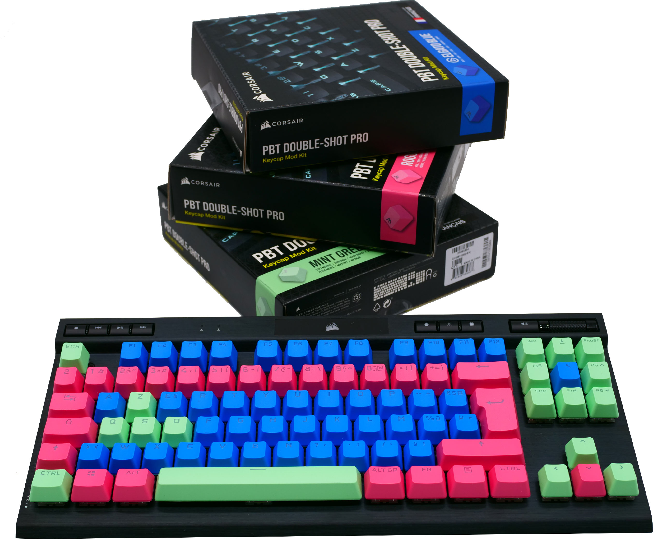 Kit de modification de touches PBT DOUBLE-SHOT PRO de CORSAIR 12 corsair pbt double shot 19