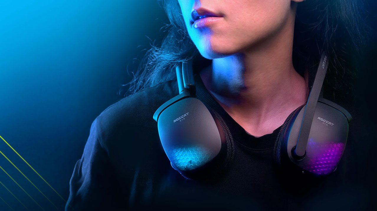Cuffie Gaming Roccat Syn Pro Air Wireless - Audio 3D, Ricarica Rapida USB-C, Microfono Staccabile, Comfort ProSpecs
