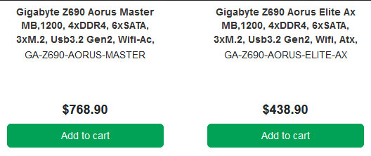 Deux cartes mères Gigabyte Z690 apparaissent 2 Gigabyte-z690-001