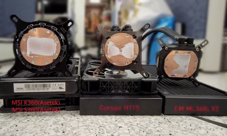 Intel Alder Lake CPU LGA 1700 Mounting Pressure Distribution Comparison AIO Coolers jpg webp