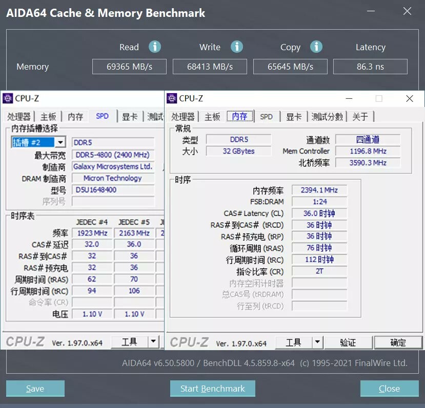 Premiers benchmarks DDR5 sous AIDA64 4 aida hof ddr5