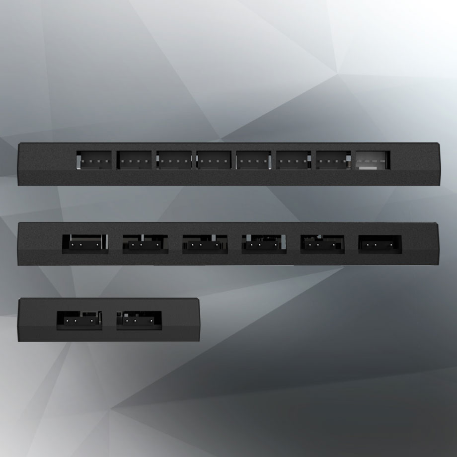 Raijintek hub RJK 5V DRGB-PWM : jusqu'à huit ventilateurs ! 5 hub raijintek 005