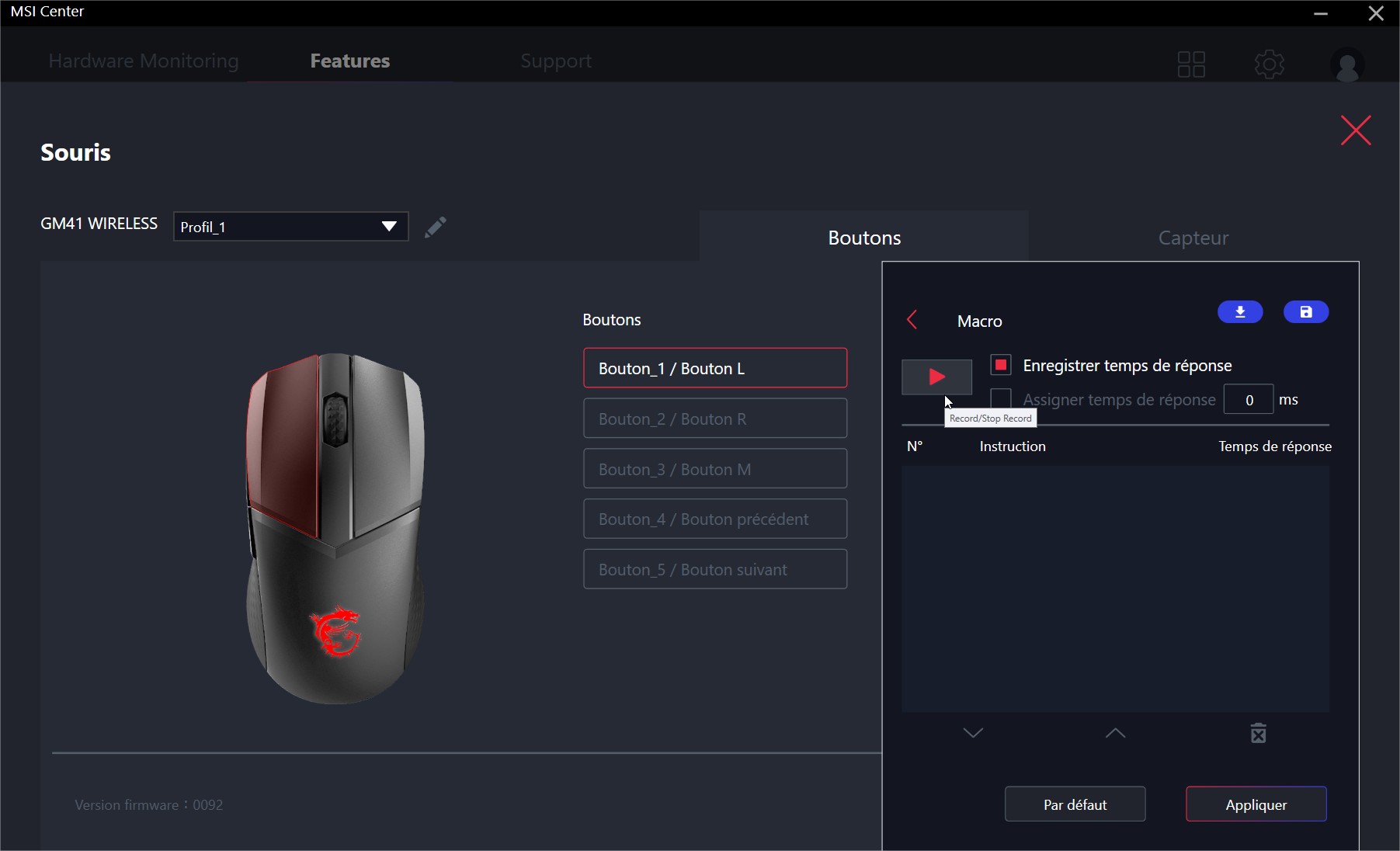 Test Souris Msi Clutch Gm41 Lightweight Wireless 10 msi center 4