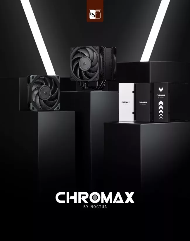 Noctua présente ses nouveautés Chromax : NF-A12x25 et NH-U12A 2 noctua_chromax_launch_202110_web