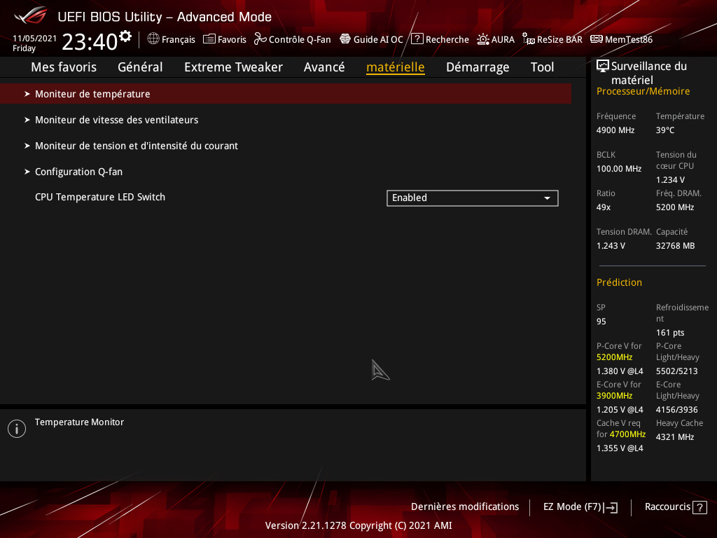 Rog Maximus Z690 Extreme Glacial : La Carte Ultime 9 Caputre Bios ASUS ROG Maximus Z690 Formula