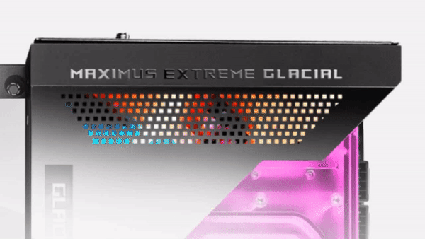 Rog Maximus Z690 Extreme Glacial : La Carte Ultime 7 gif AniMe Matrix Display ROG Maximus Z690 Extreme Glacial