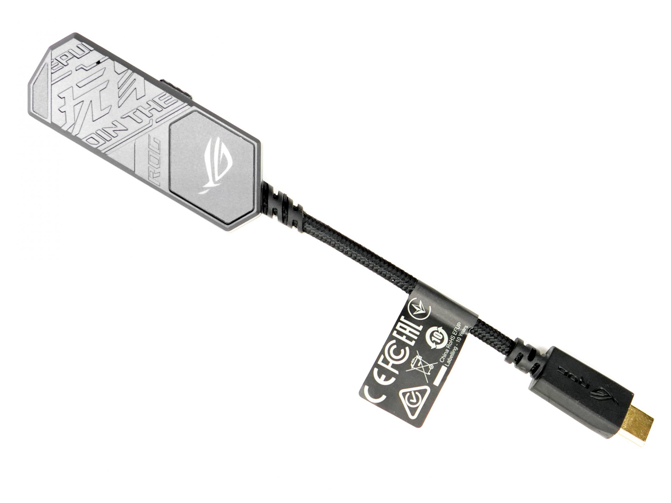Rog Maximus Z690 Extreme Glacial : La Carte Ultime 18 Carte son Asus ROG Clavis adaptateur USB-C vers Jack 3.5 mm