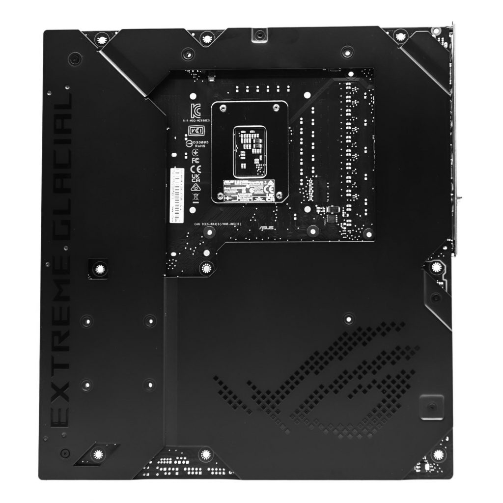 Rog Maximus Z690 Extreme Glacial : La Carte Ultime 9 plaque arrière rog z690 extreme glacial