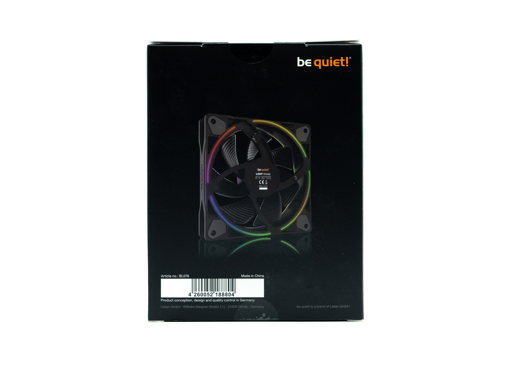 Test be quiet! Light Wings 120 mm PWM : RGB On 3 Be Quiet Light Wings 120 3