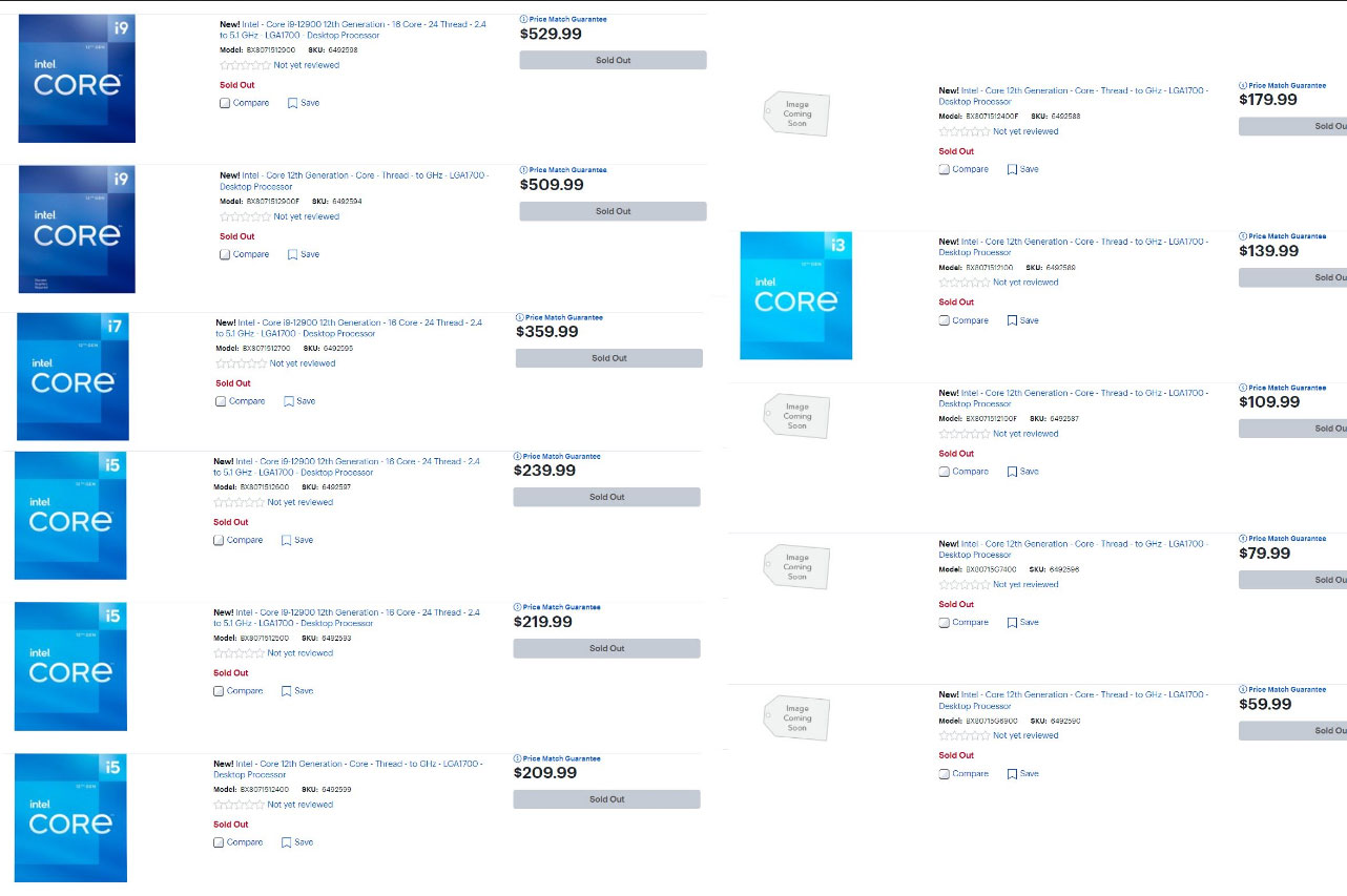 Les prix des Intel Alder Lake (65 W) se confirment 2 Prix Alderlake 001