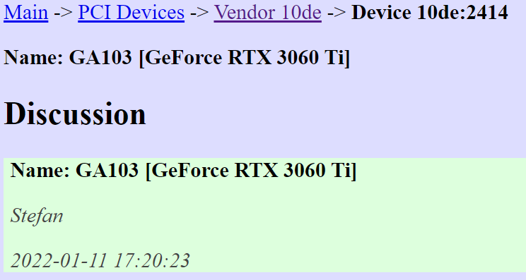 Nvidia Rtx3060 Ti Ga103