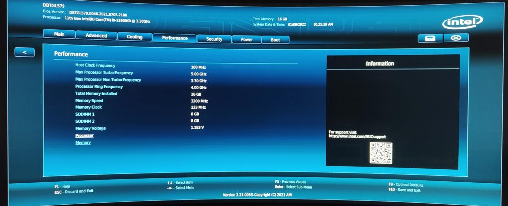 Test Intel Nuc 11 Extreme : Une Bête De Course ? 5 Intel Nuc Extreme 11 Beast Bios Performance