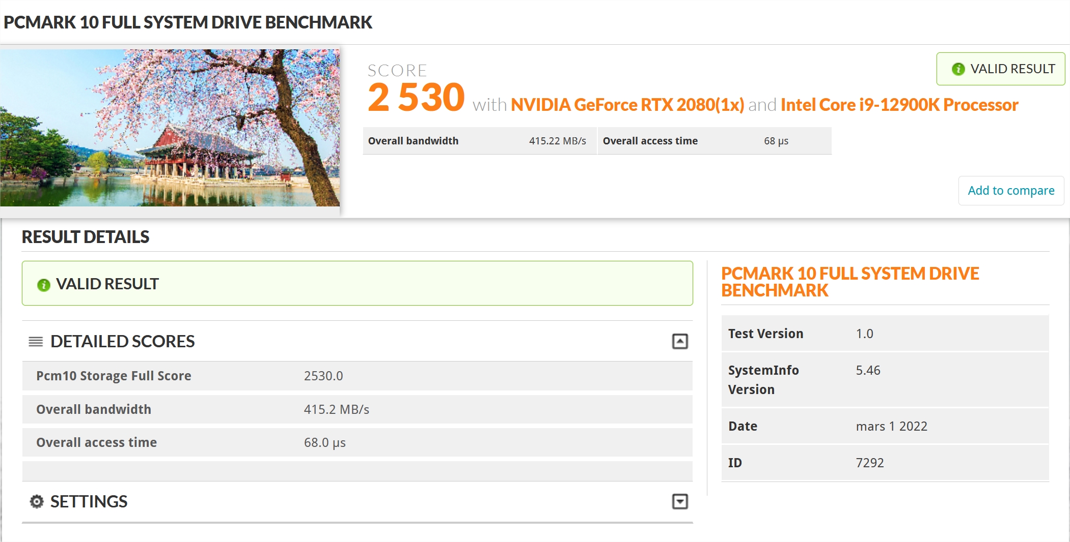 Test MSI SPATIUM M480 1 To HS 3 Pcmark10 Storage Msi M480 1to 2