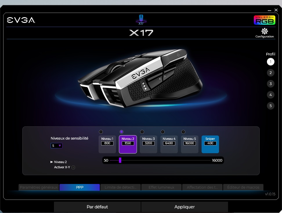 Test souris EVGA X17 : entrée réussie 3 Evga X17 Log Ppp