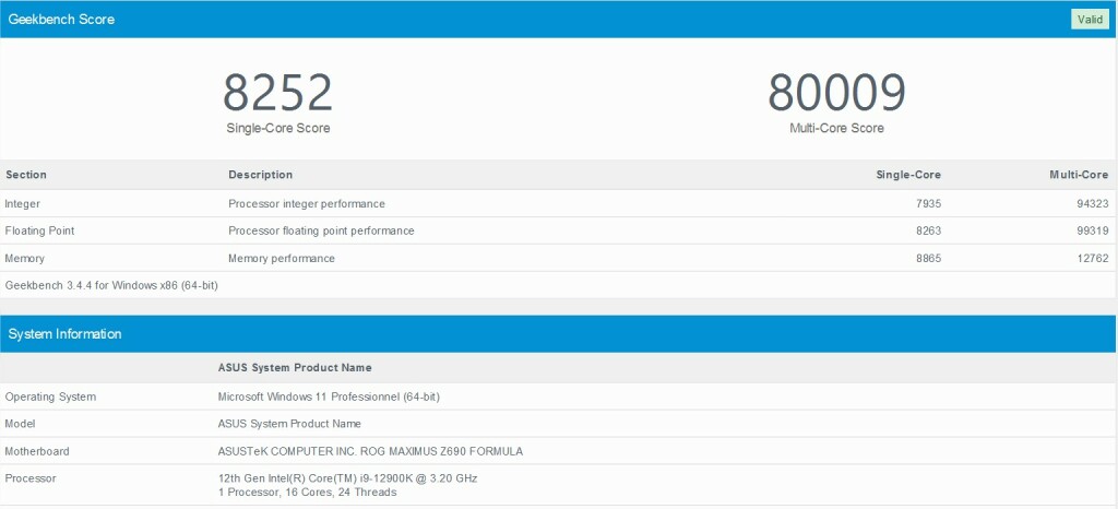 Test G.SKILL Trident Z5 RGB DDR5 6000 MHz 4 Untitled Geekbench 3 4
