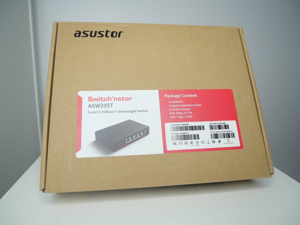 Test Switch Asustor Asw205t Boite