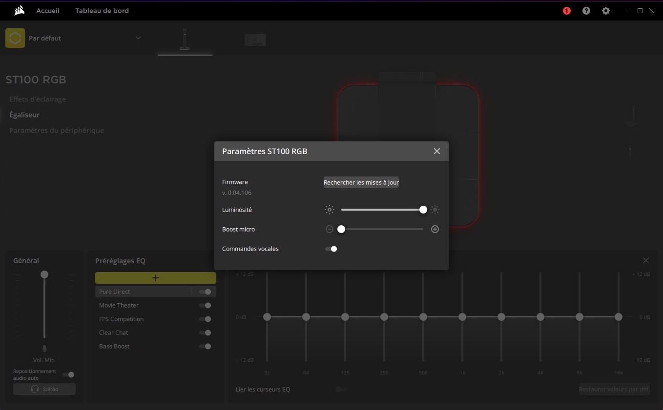 Test du casque de jeu CORSAIR HS55 21 Corsair St100 020
