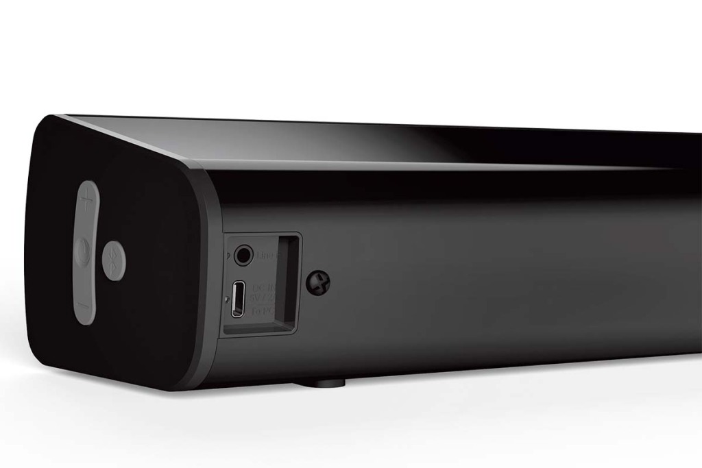 Creative Stage Air V2, une barre de son sous moniteur 3 Connectique