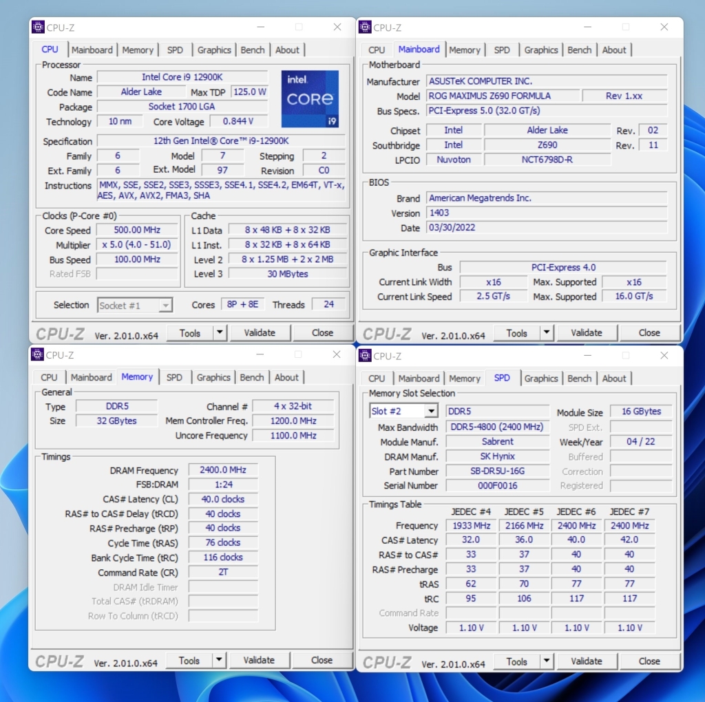 Test Sabrent Rocket DDR5 4800 MHz : Overclocking à 6600 MHz et plus si affinités ? 6 Sabrent Rocket Ddr 4800 Mhz Cl 40