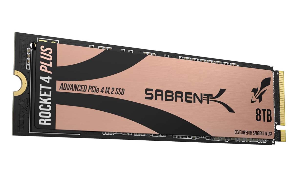 Jusqu'à 8 To pour le SSD Sabrent Rocket 4 Plus 3 Dissipateur thermique en graphène