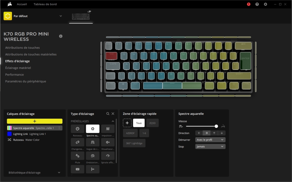 Test du Corsair K70 Pro Mini Wireless 5 K70 Rgb Pro Mini Wireless Icue 4