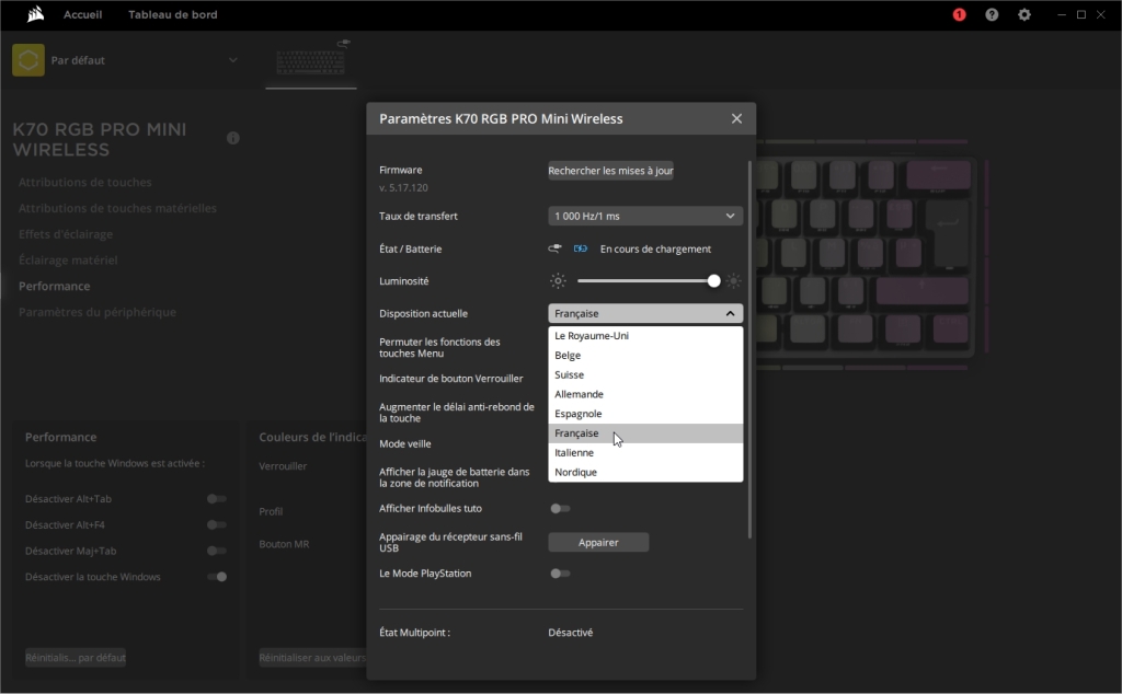 Test du Corsair K70 Pro Mini Wireless 9 K70 Rgb Pro Mini Wireless Icue 8