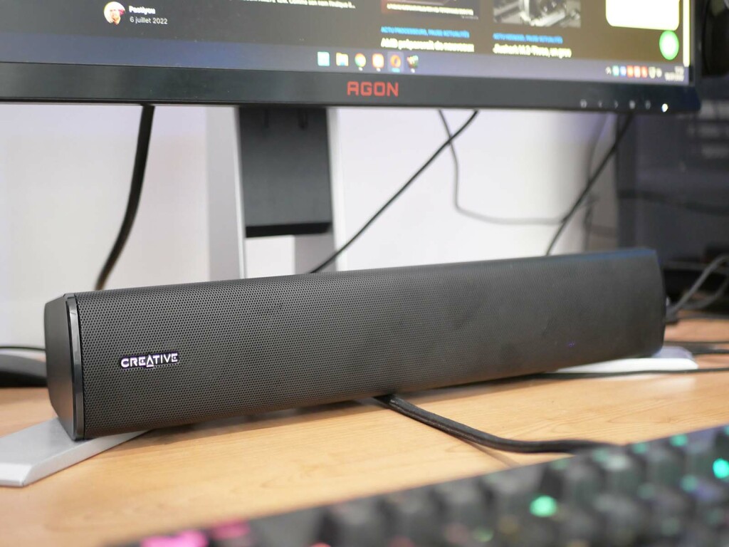 Test barre de son Creative Stage Air V2 2 Sous notre écran AGON AG251F1WG2