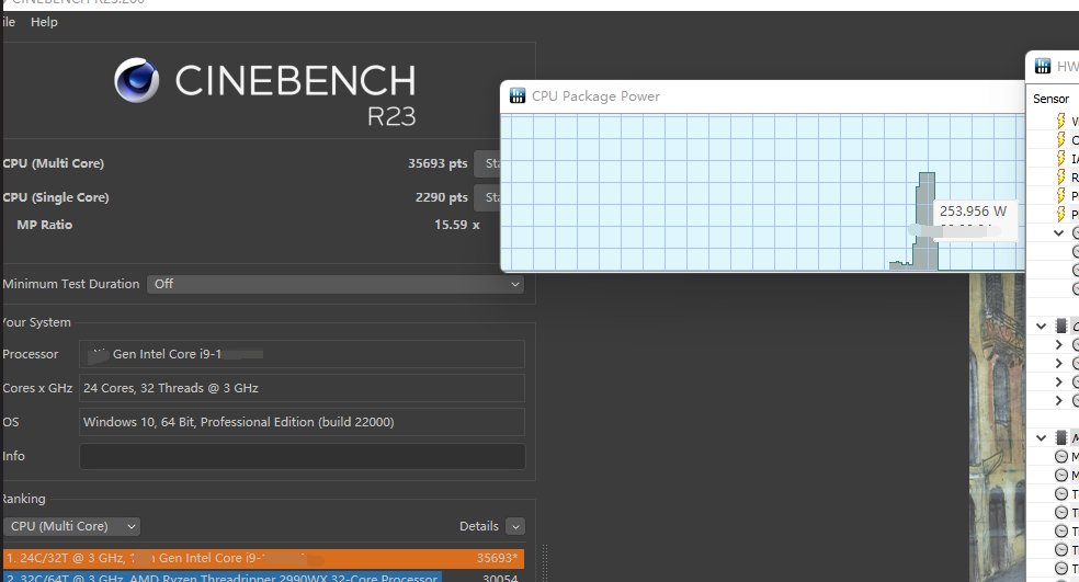 Résultats du Intel Core i9-13900K OC et sans limite de puissance 3 Intel Core I9 13900k Oneraichu 02