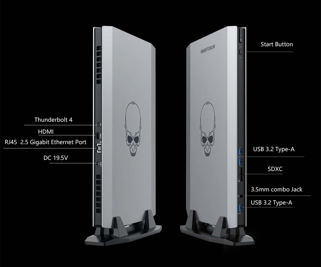 MINISFORUM NUCXI5/NUCXI7, des PC ultra fins 4 Connectique MINISFORUM NUCXI5/NUCXI7