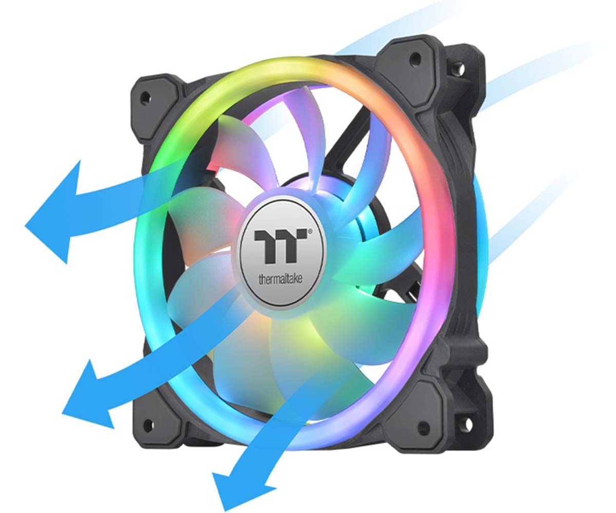 Un ventilateur Thermaltake SWAFAN, deux jeux de pales 4 Thermaltake SWAFAN 14 RGB Silver Label