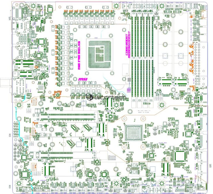 Voici le PCB de la MSI MEG Z790 GODLIKE 3 Msi Meg Z790 Godlike